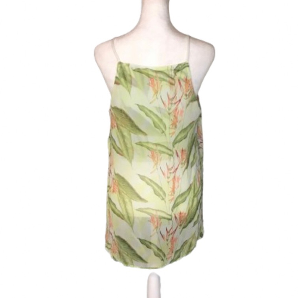 BCBGeneration Floral Print Tank Top - Green and Orange